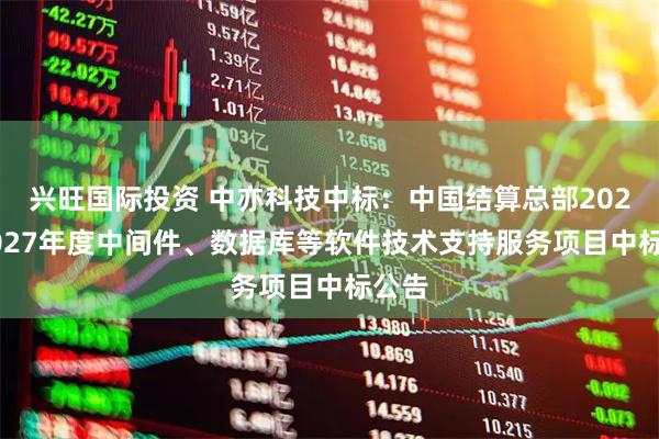 兴旺国际投资 中亦科技中标：中国结算总部2025-2027年度中间件、数据库等软件技术支持服务项目中标公告