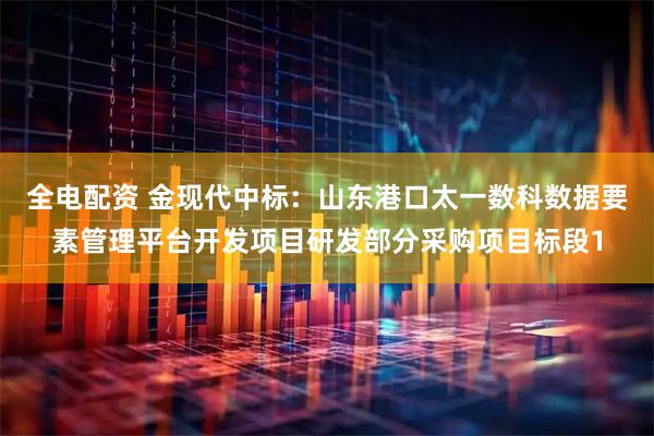 全电配资 金现代中标：山东港口太一数科数据要素管理平台开发项目研发部分采购项目标段1