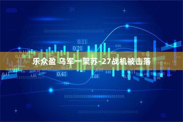 乐众盈 乌军一架苏-27战机被击落