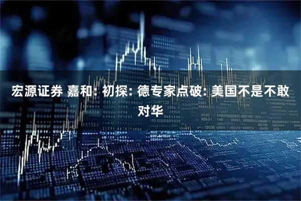 宏源证券 嘉和: 初探: 德专家点破: 美国不是不敢对华